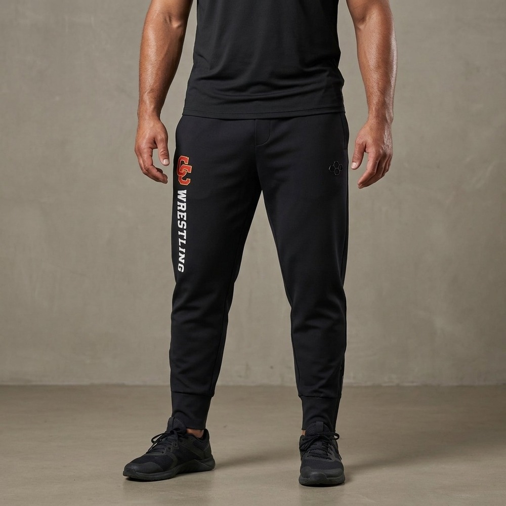 RUDIS Mens Wrestling Joggers Size Medium Black Polyester Elastane Athletic
